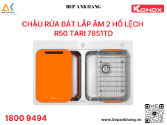 Chậu rửa bát 2 hố cân R50 Tari 7851TD